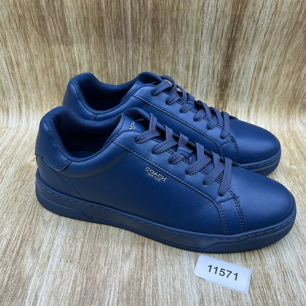 Coach High Line Sneaker Men's Size 10 D Navy Blue Leather Minimalist CX120